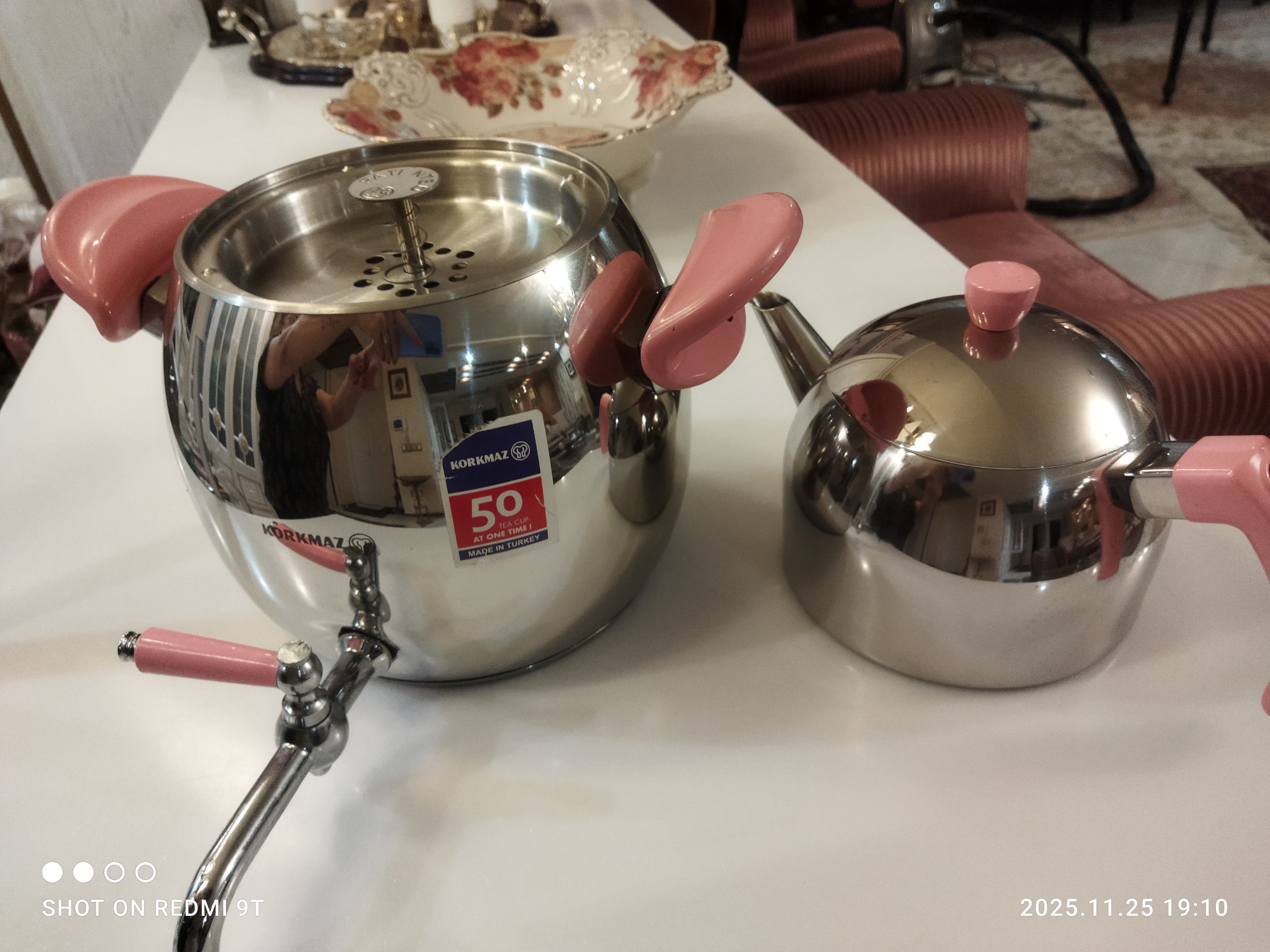 کتری قوری شیر دار مارک دایموند کرکماز ترک