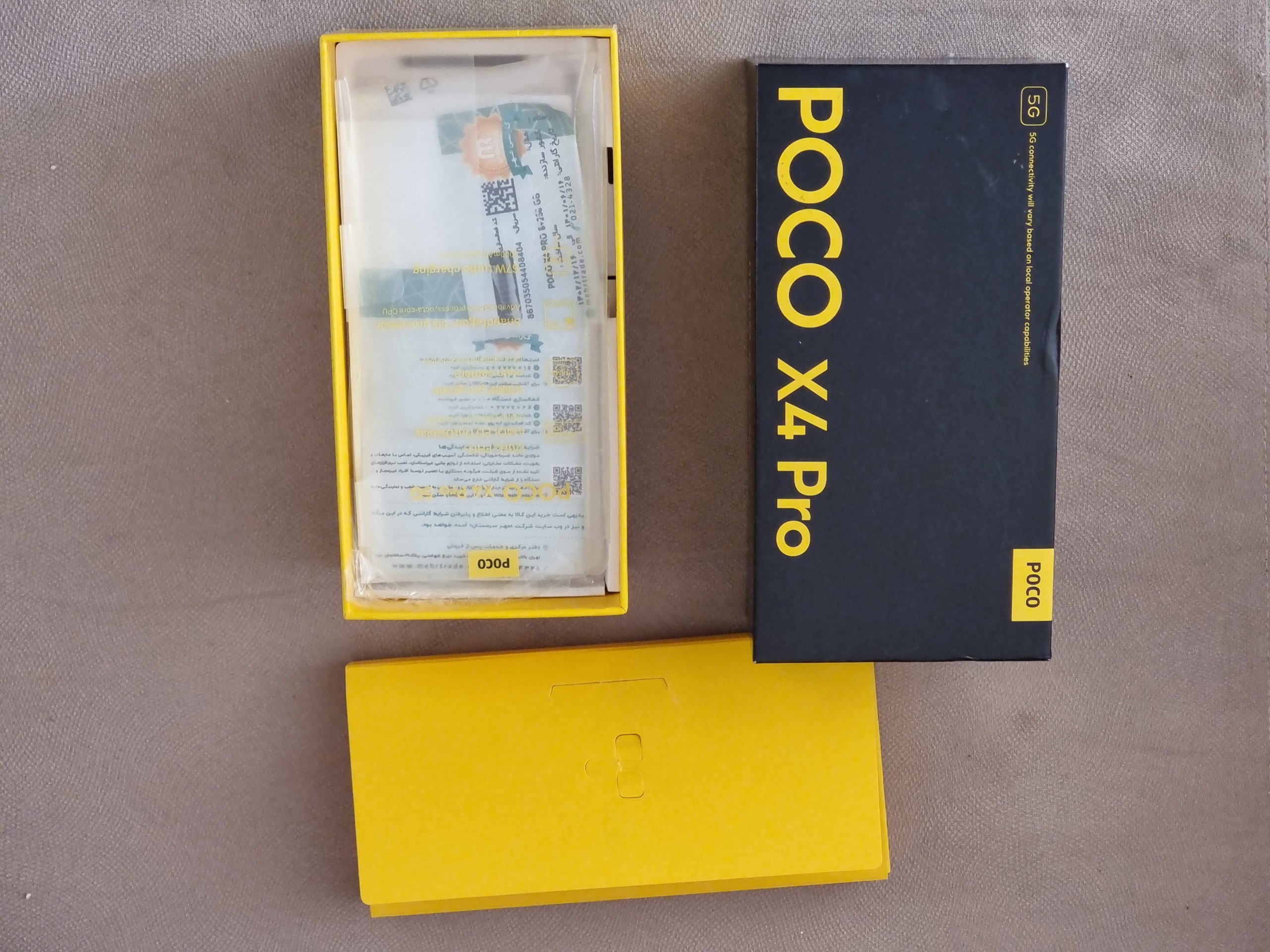 کارتن یا جعبه موبایل شیائومی مدل Poco X4 Pro 5G