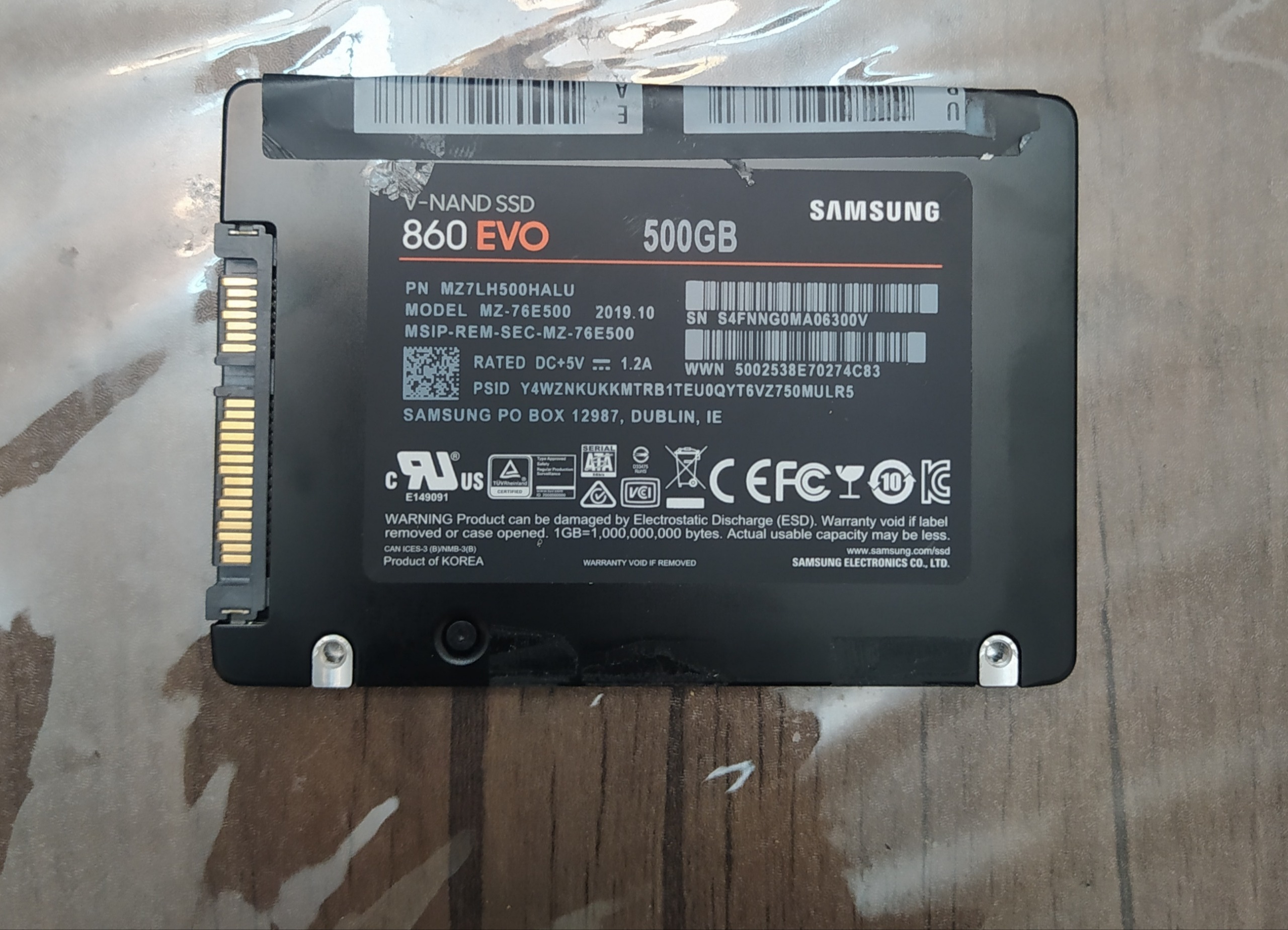 ssd evo 860 500gig