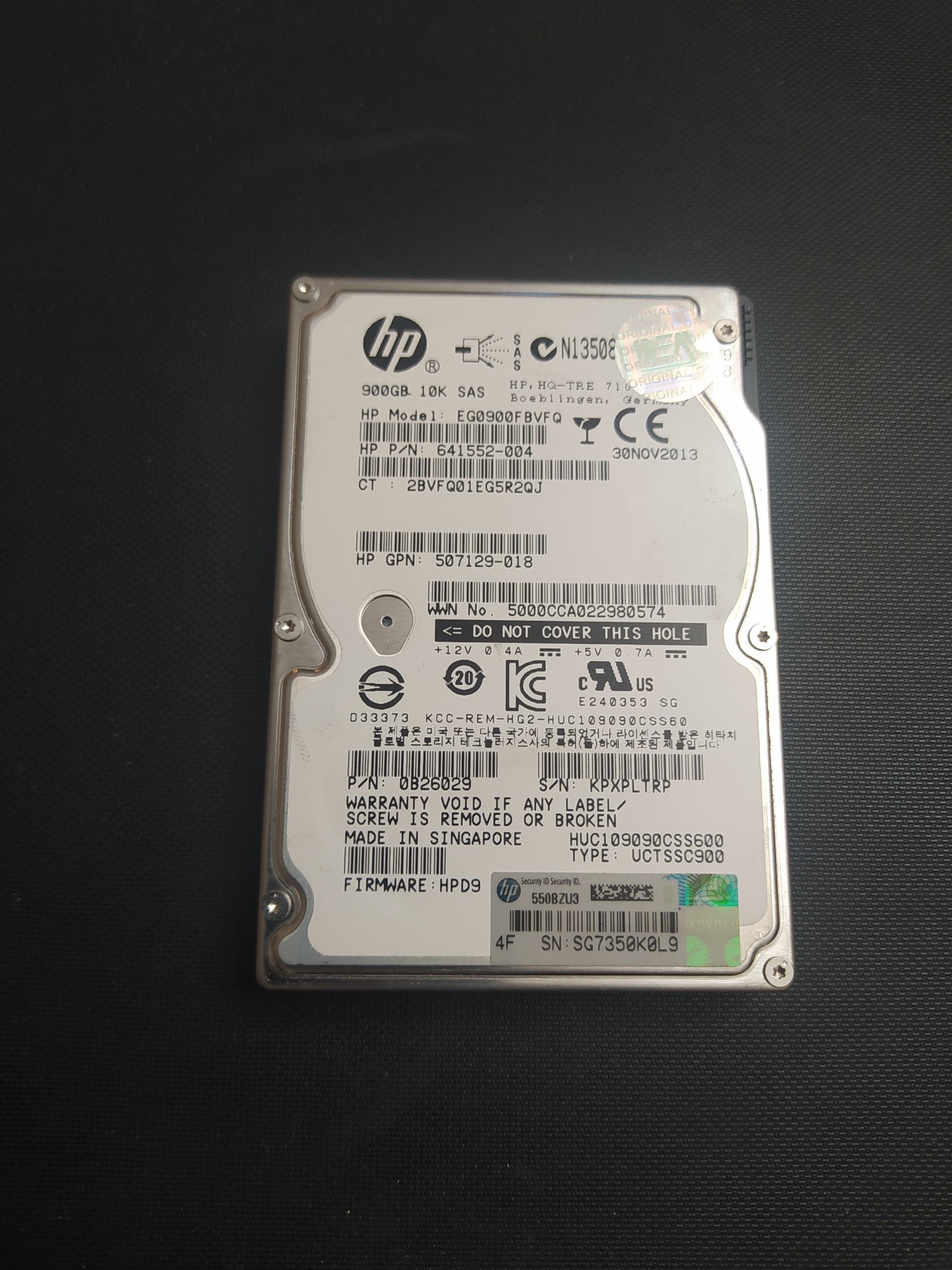 هارد سرور 900GB Sas