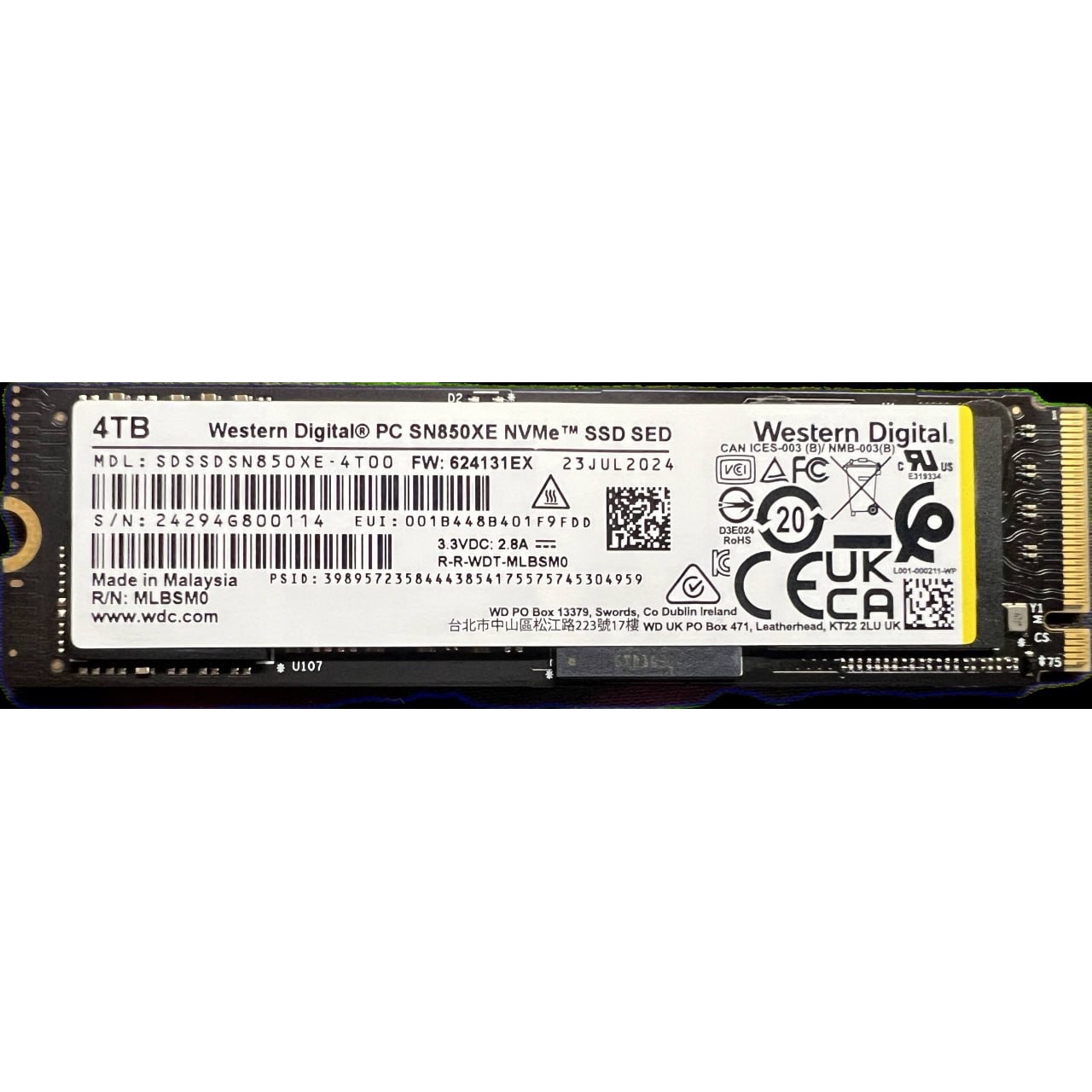 مقاوم ترین و سریع ترین هارد WD sn850x 4tb M2