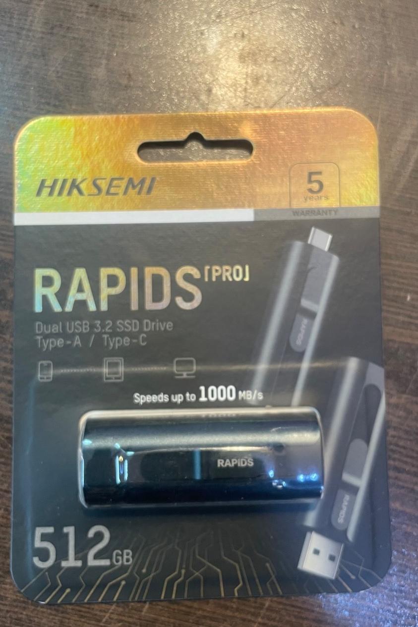 هارد اکسترنال و فلش 512 گیگ ssd برند hiksemi