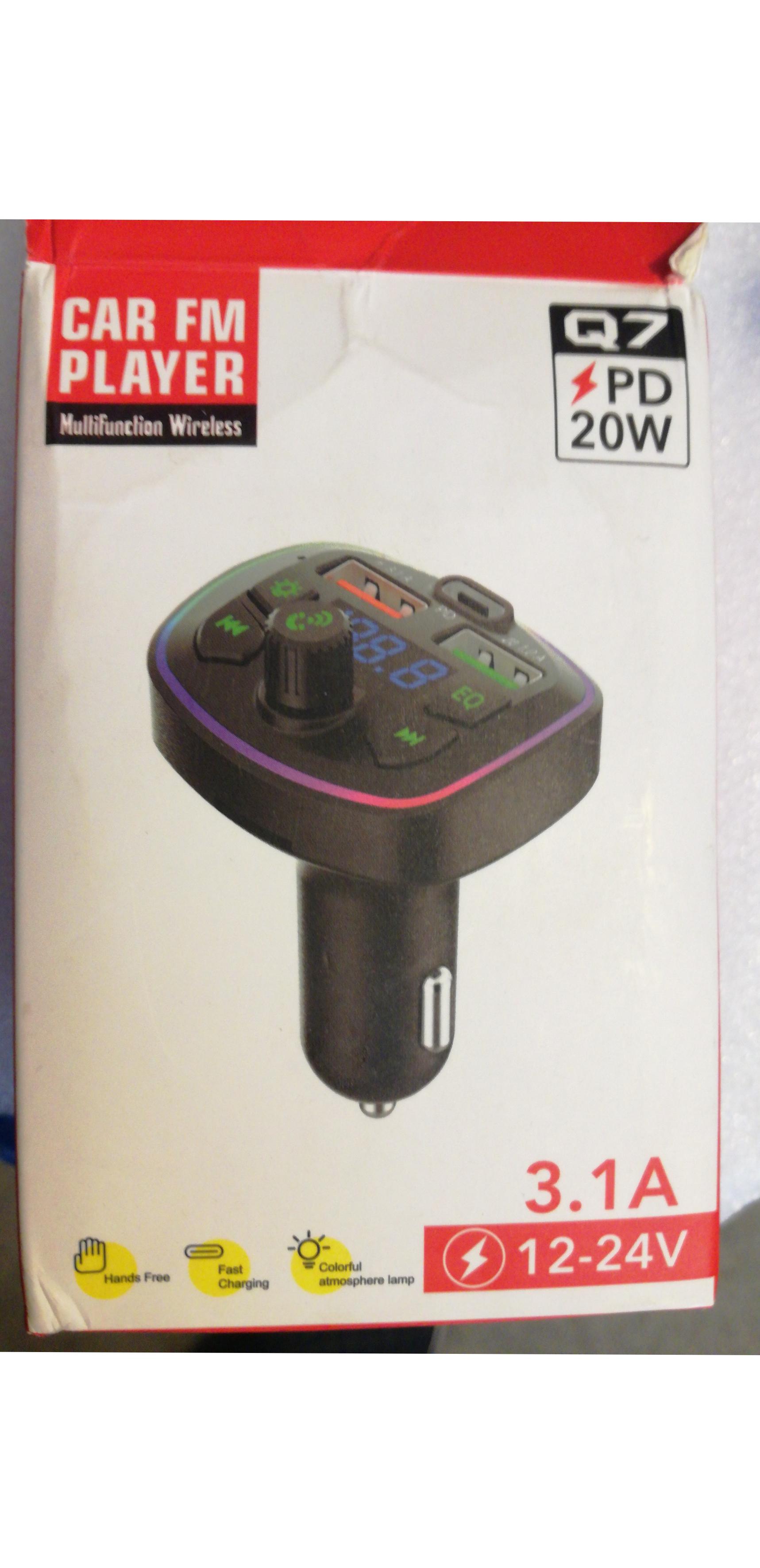 اف ام پلیر و شارژر فندکی مدل Q7