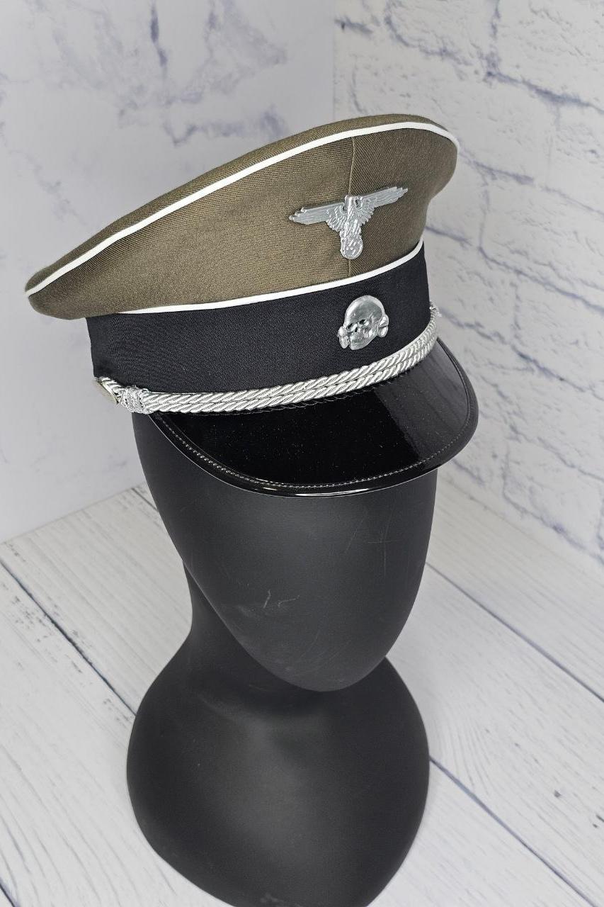 کلاه افسری وافن اس اس آلمان نازی (دوخت جدید)