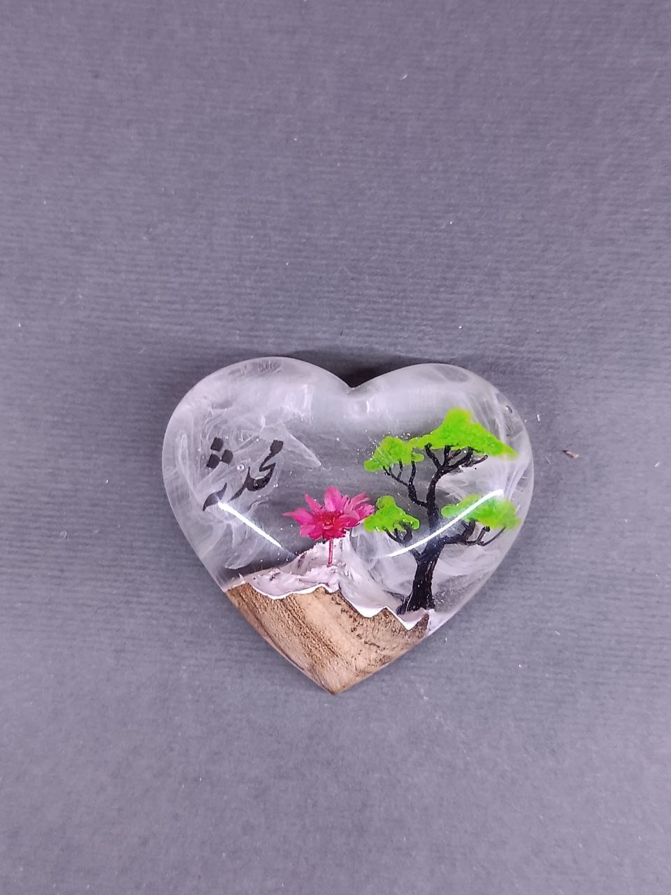 گردنبند رزین و چوب