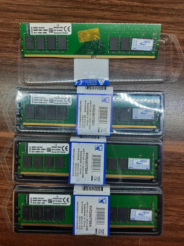 4 عدد رم کامپیوتر  کینگستون 4 گیگ  ddr4 2400