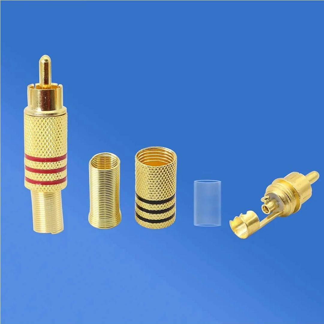 کانکتور AV نری گلد بسته 10 عددی