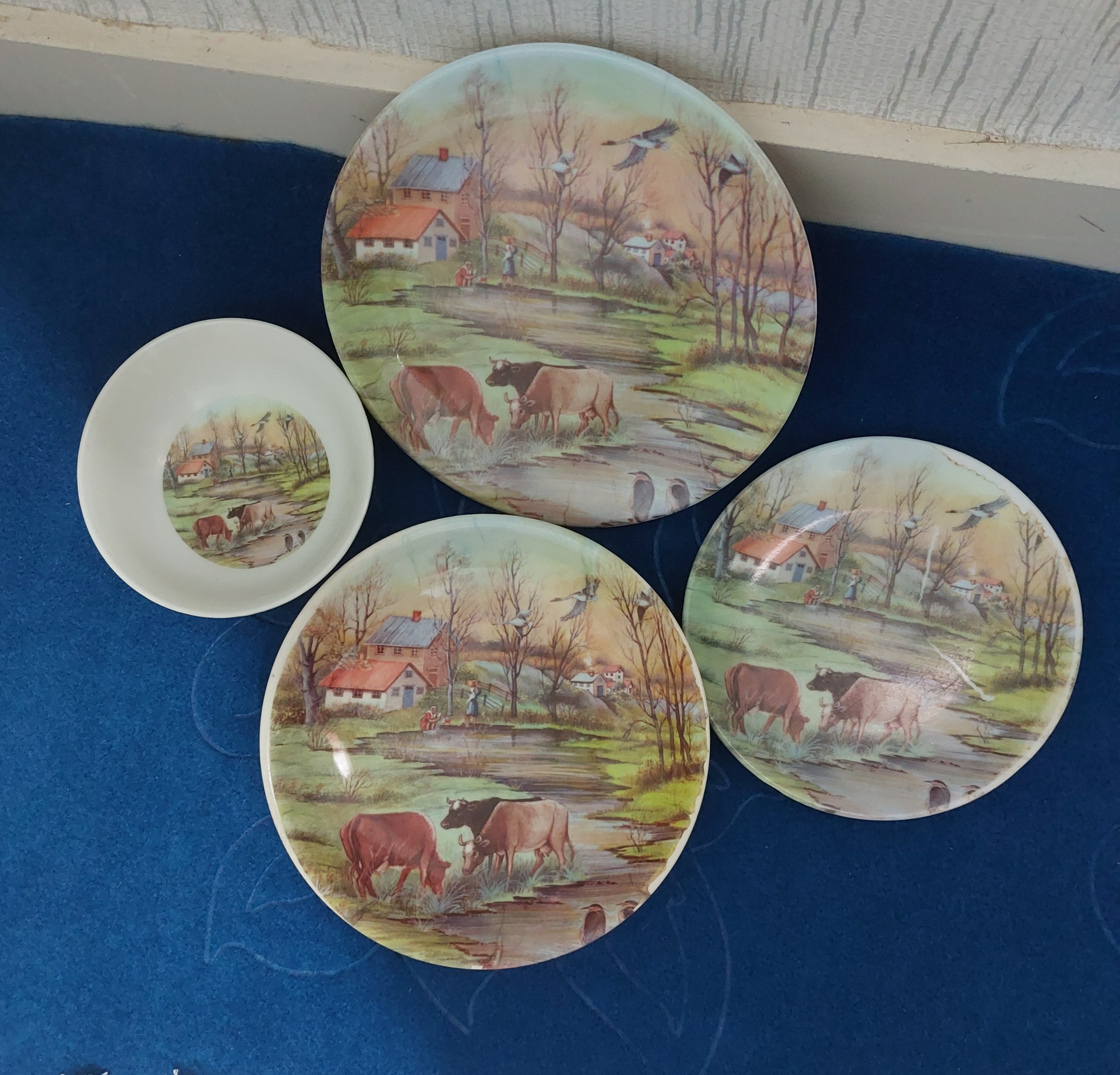 ست 1 نفره ملامین طرح مزرعه