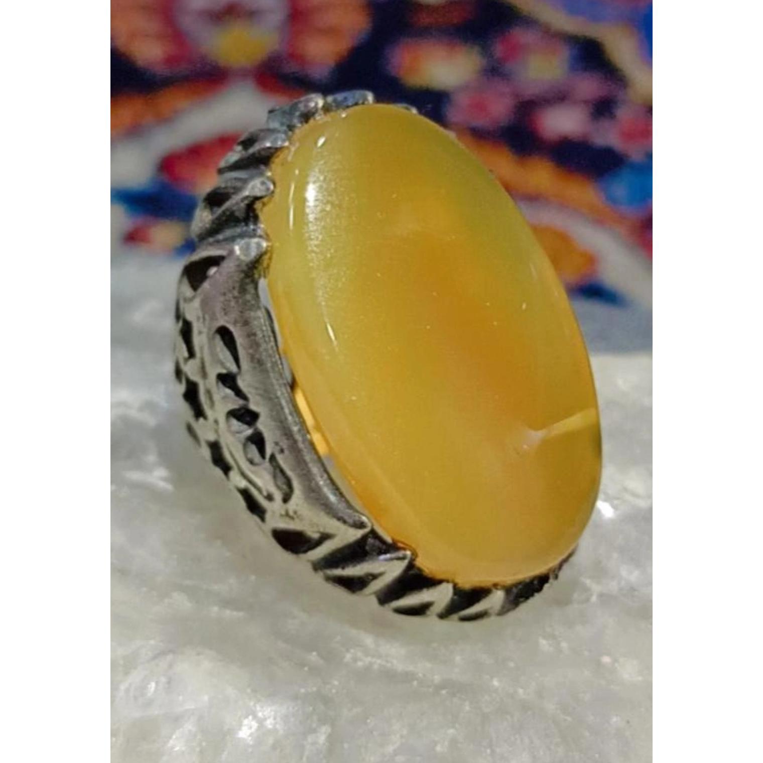 انگشتر عقیق ناب درشت