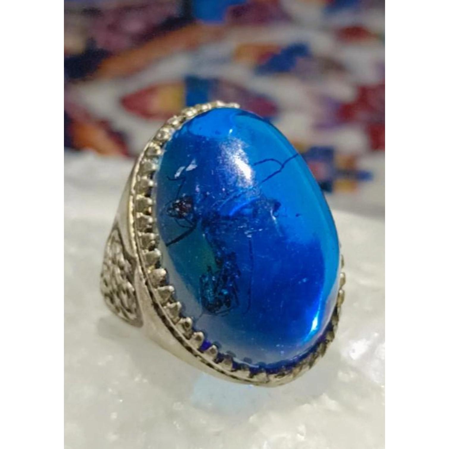 انگشتر کهربا ناب