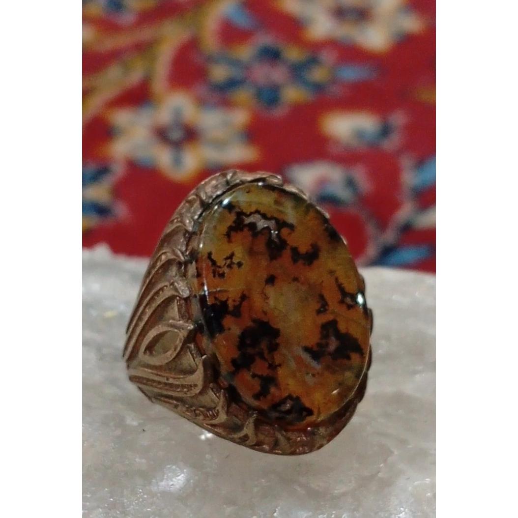 انگشتر عقیق سلیمانی ناب