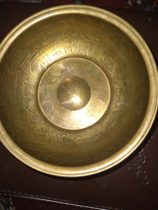 2عدد کاسه قدیمی دعا و ظرف برنج قدیمی حکاکی دعا