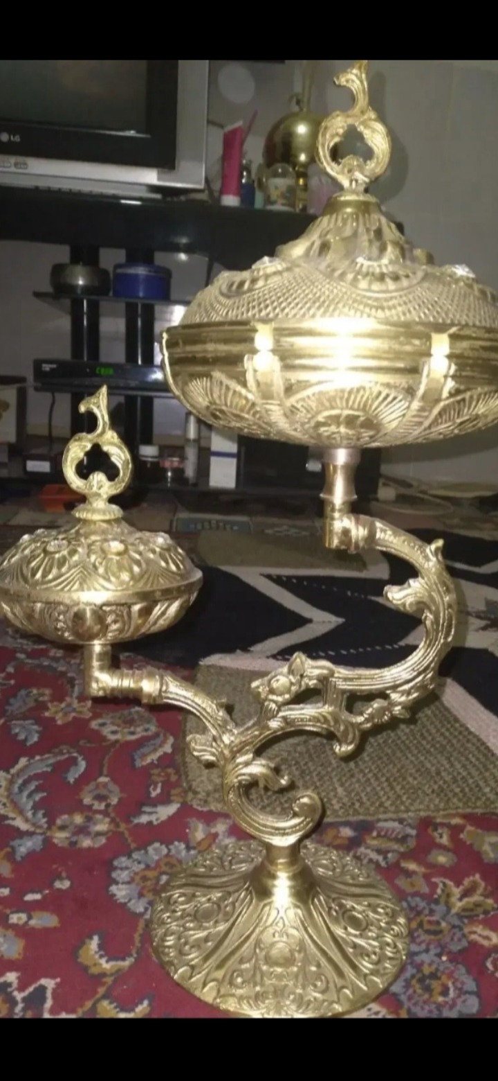 ظرف برنجی انتیک شکلات خوری قدیمی