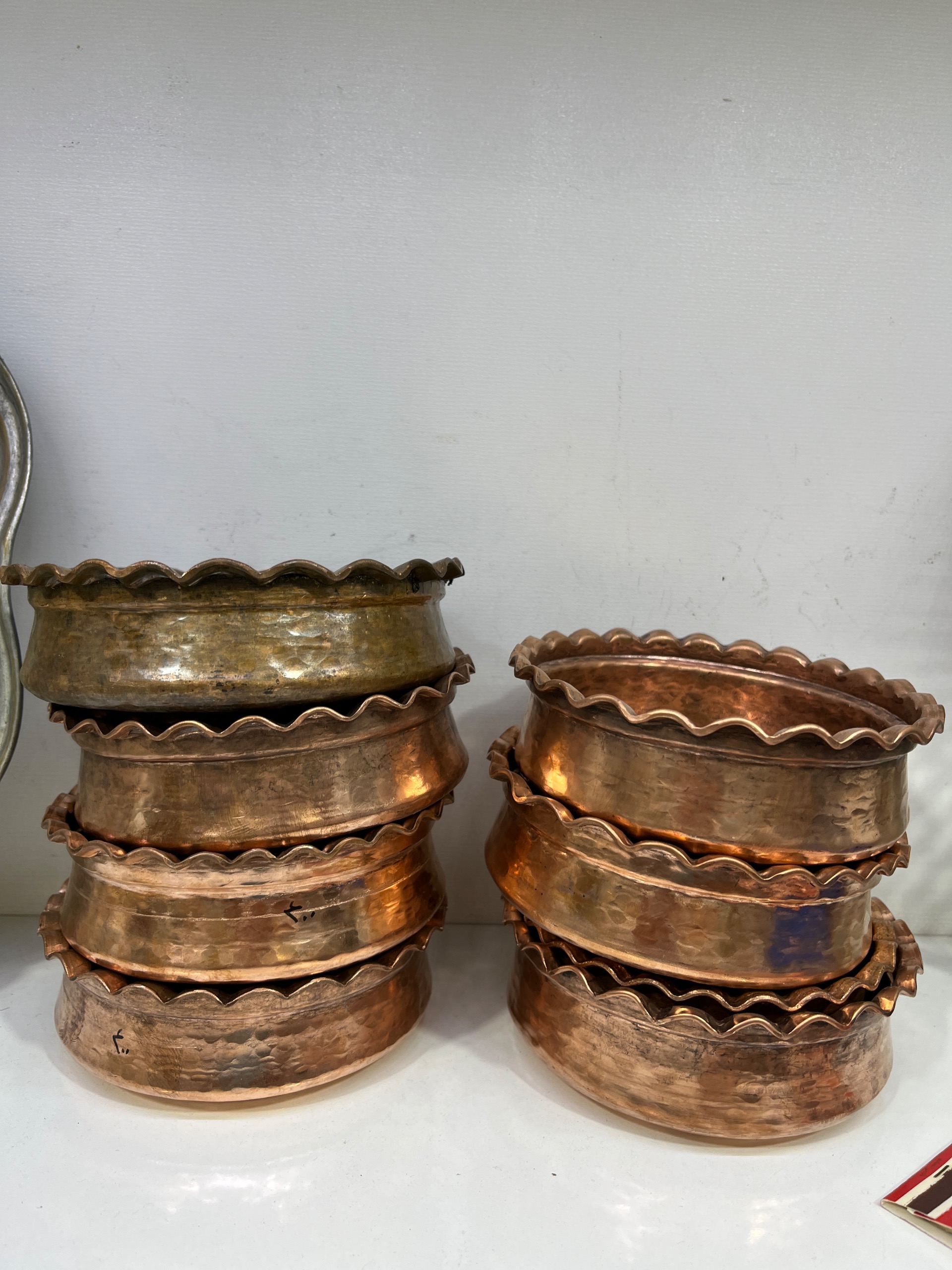 تشت مسی کنگرهدوبل(قیمت تکی)