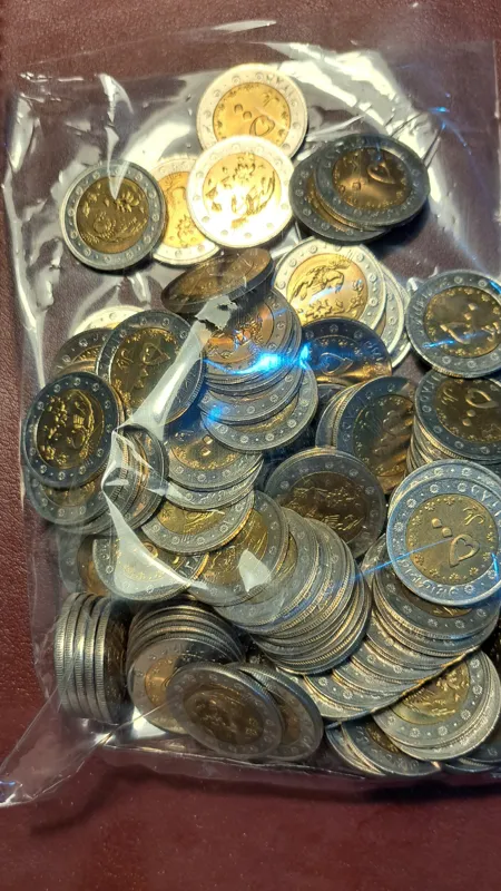 100 عدد سکه 500 ریالی دورنگ 1385