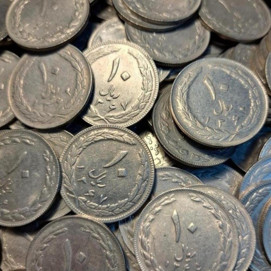100 عدد سکه 10 ریالی در حد نو