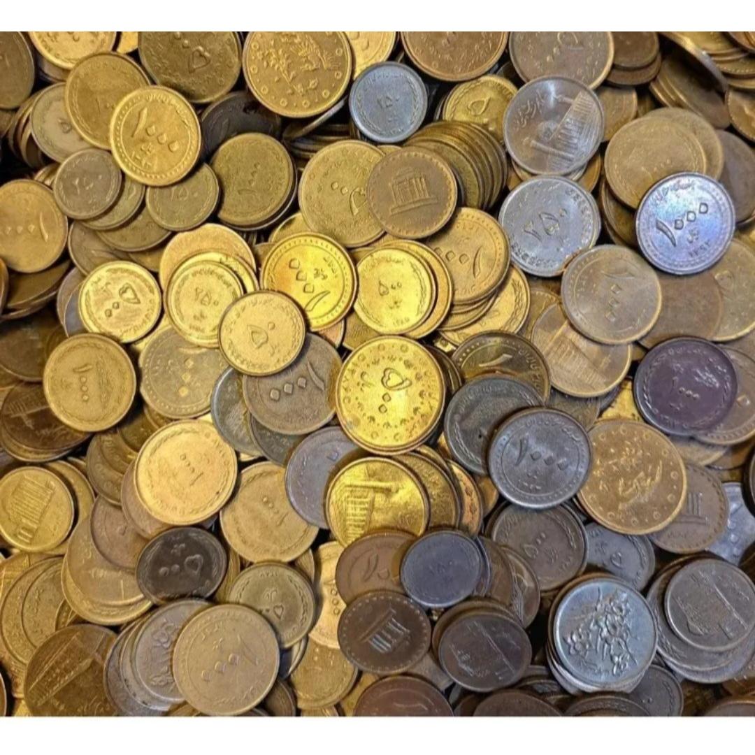 2 کیلو سکه های زرد برنز