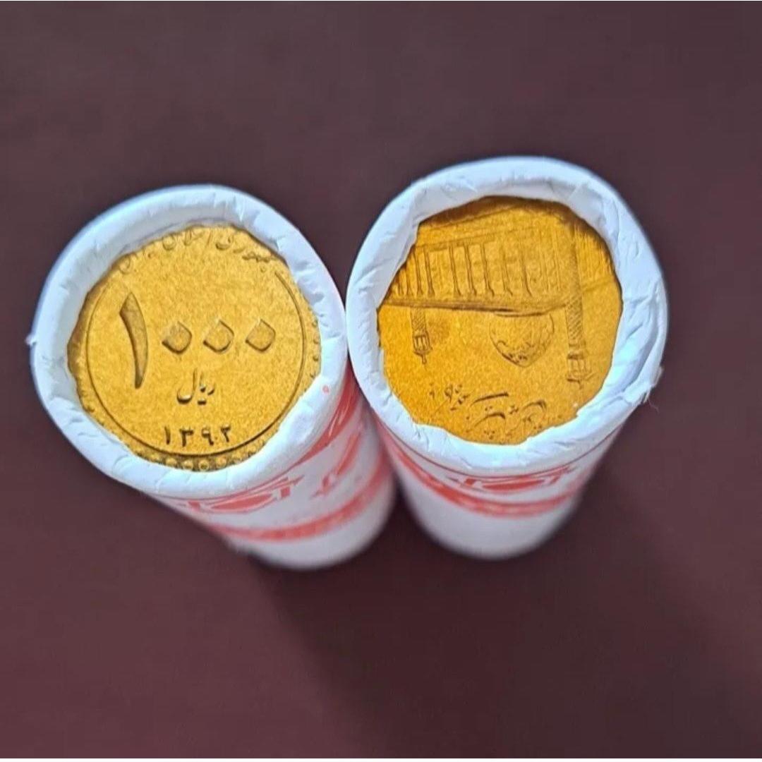 2 عدد رول 1000 ریالی شاهچراغ 1392