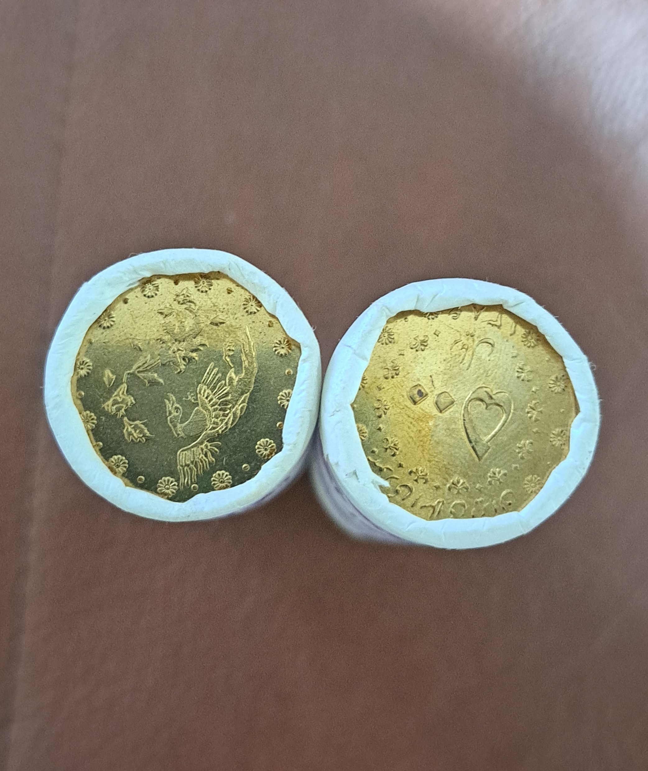 2 عدد رول 500 ریالی سیمرغ یکرنگ 50 تایی