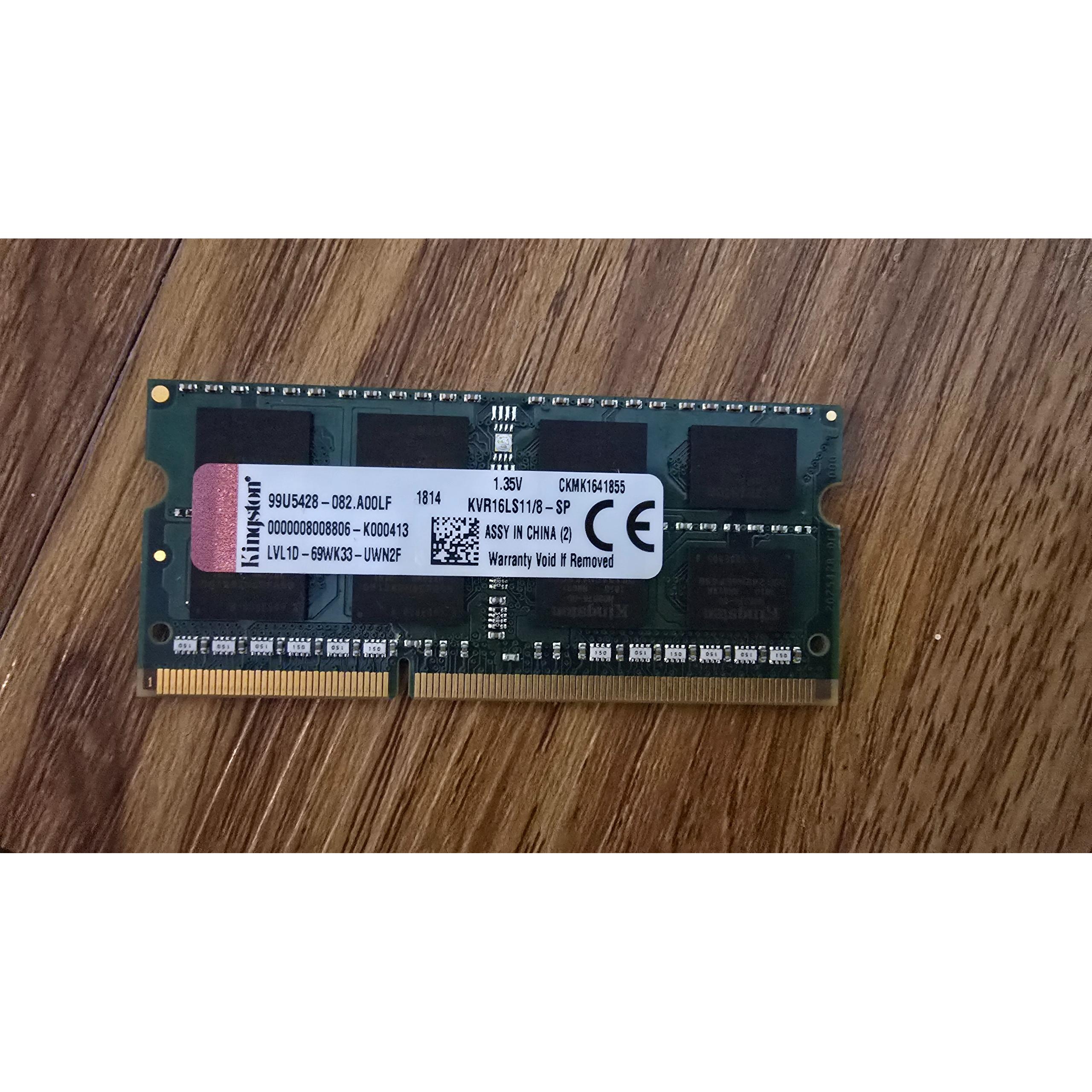 رم لپ تاپkingston 8G ddr3 1600