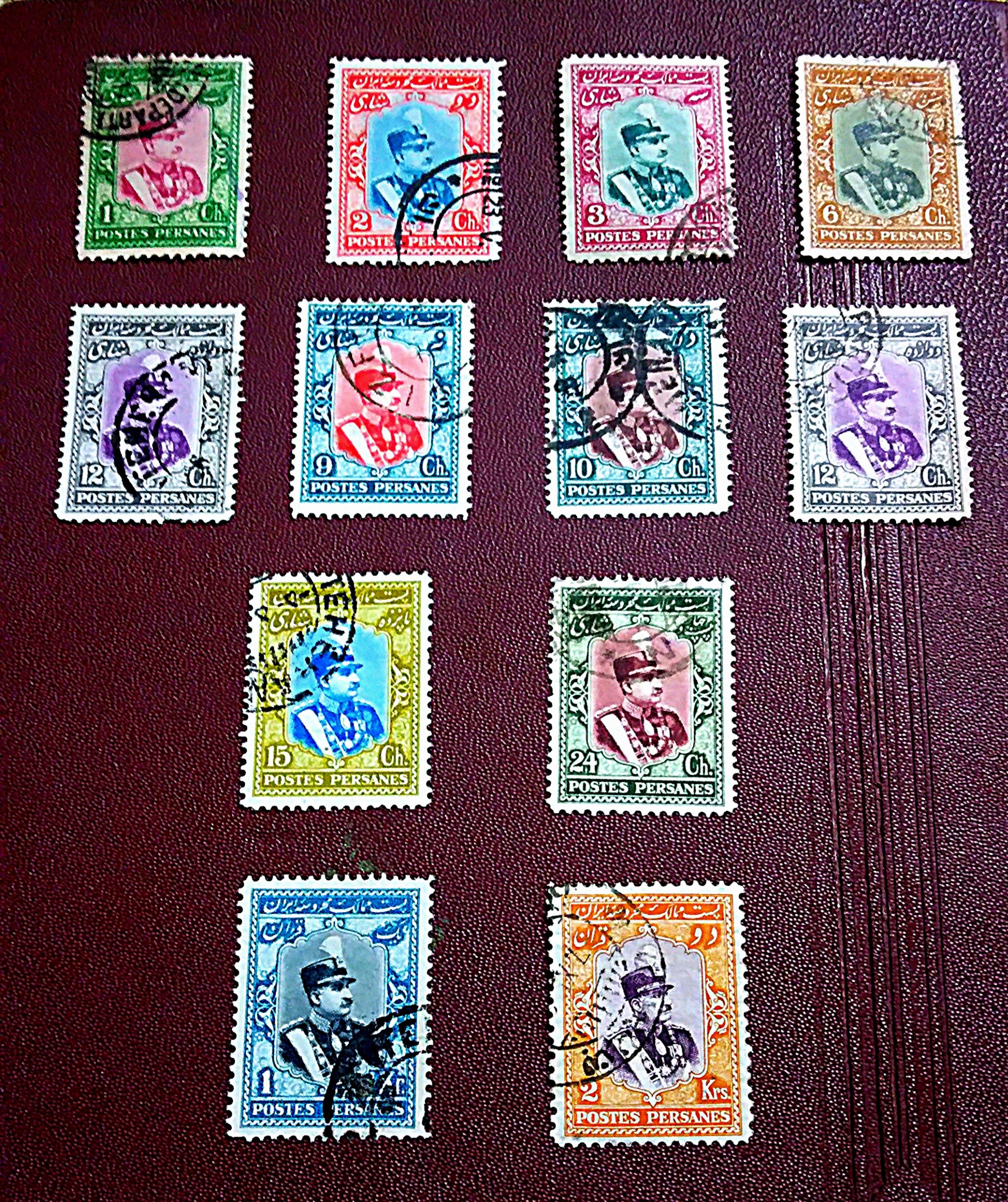 تمبر استثنایی از سری رضا شاه زیبا تمیز اصل