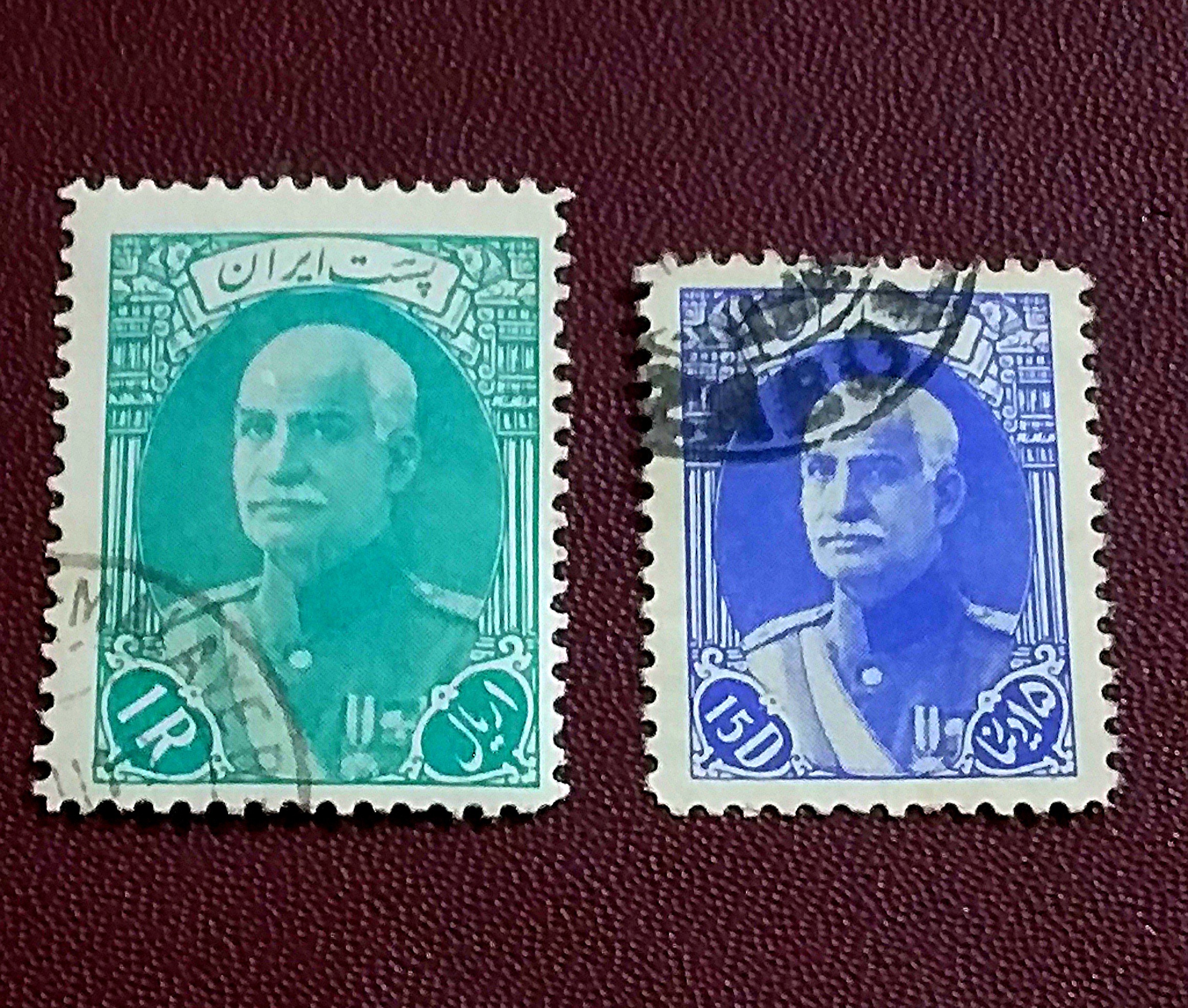 تمبر رضا شاه مهر نایاب زابل و ملایر اصل استثنایی