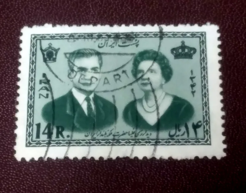 تمبر زیبای دیدار تمبر اصل کمیاب1342 اصل تمیز