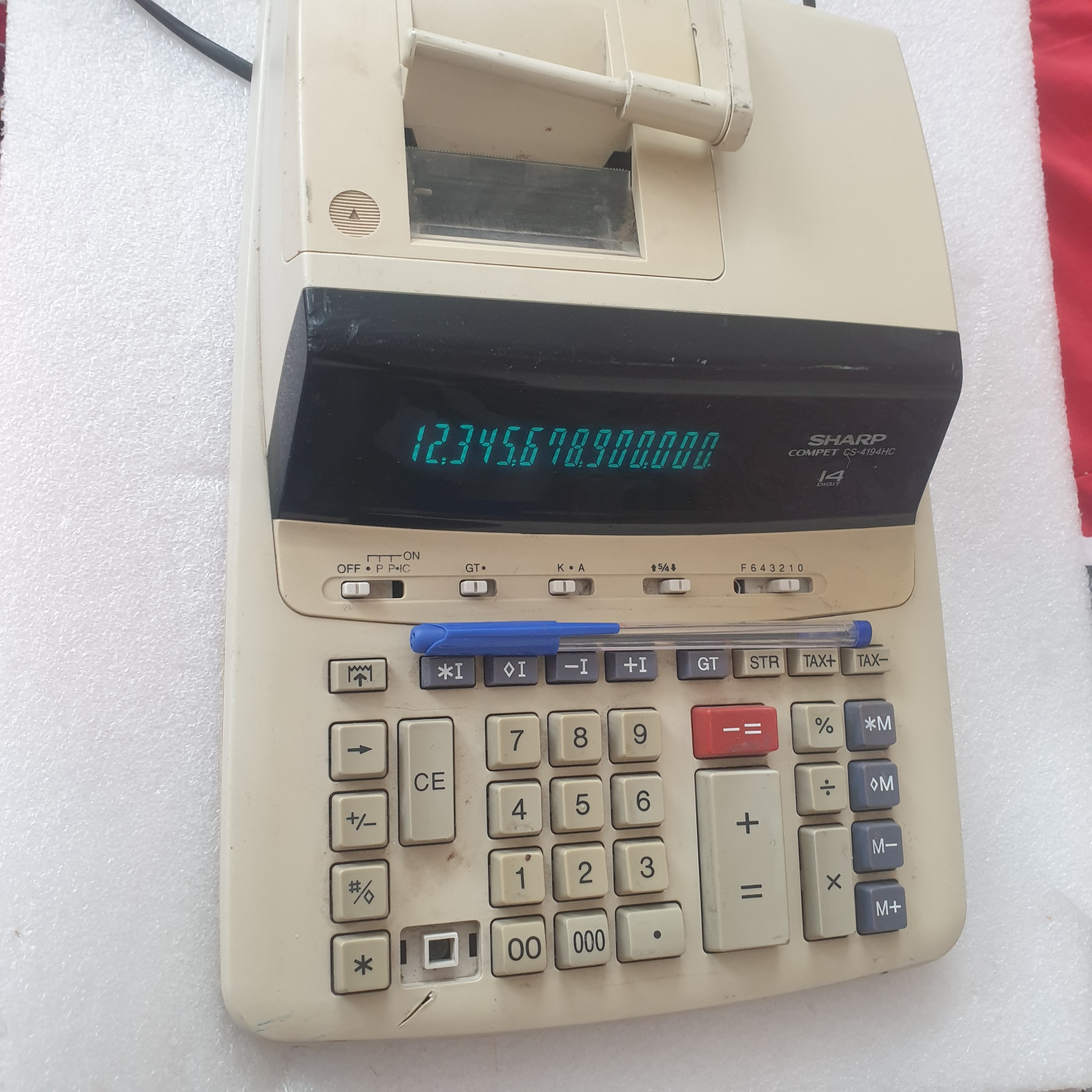ماشین حساب با چاپگر شارپ مدل CS-4194HC نو بالای 40