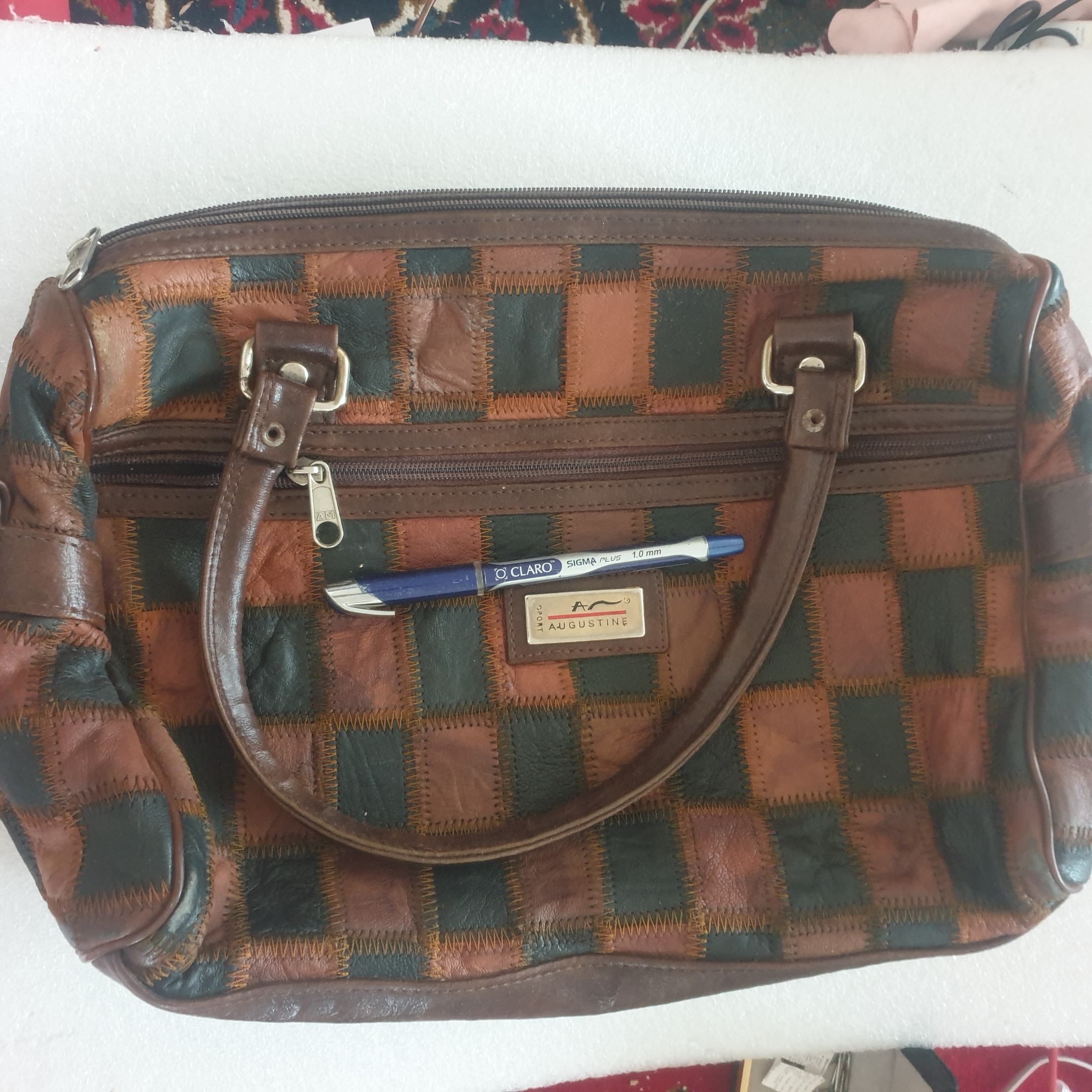 کیف چرم زنانه زرشکی اصل چرم