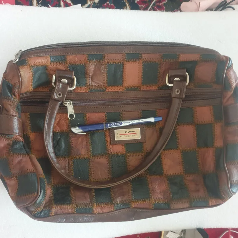 کیف چرم زنانه زرشکی اصل چرم