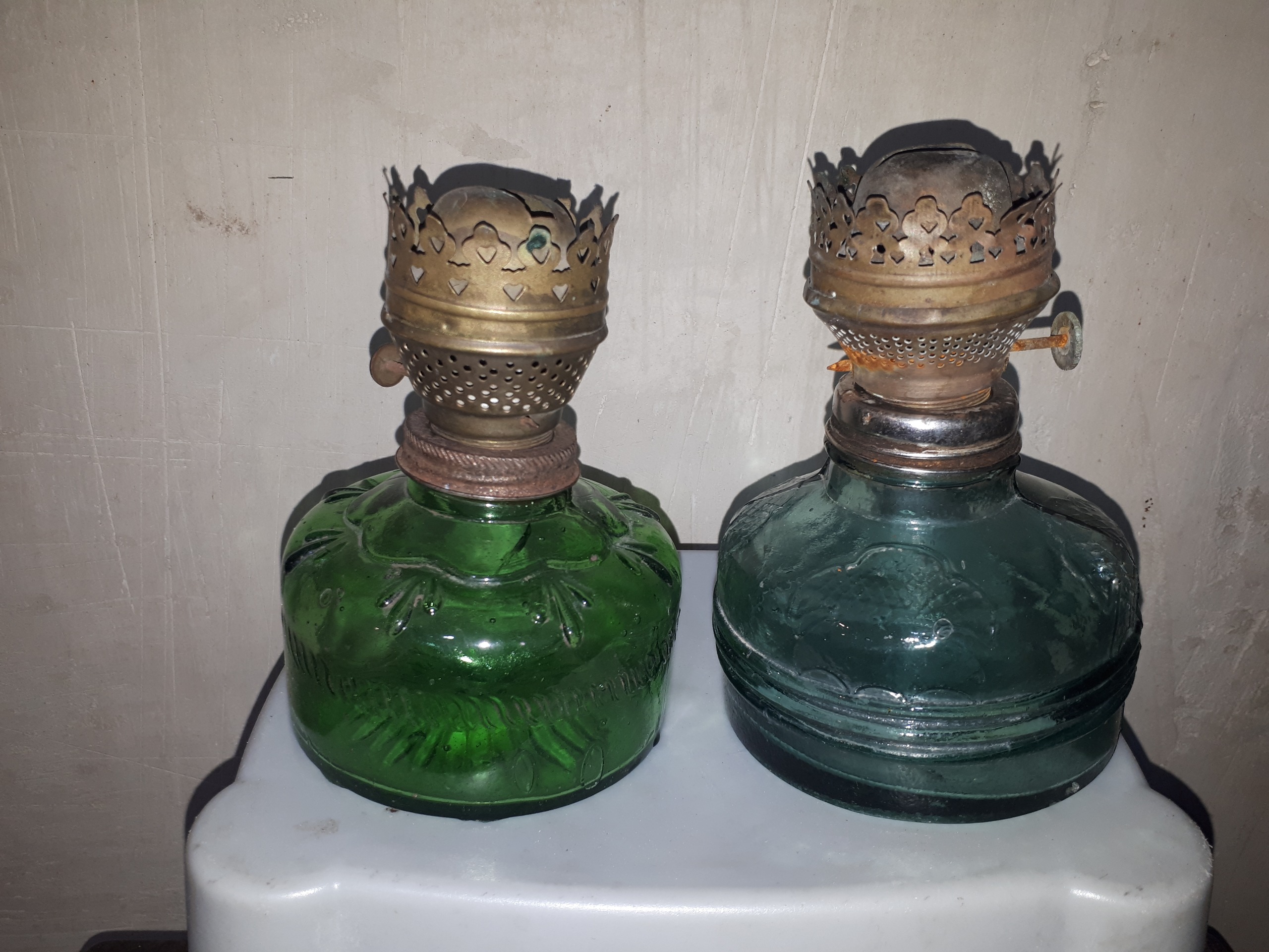 جفت چراغ نفتی قدیمی