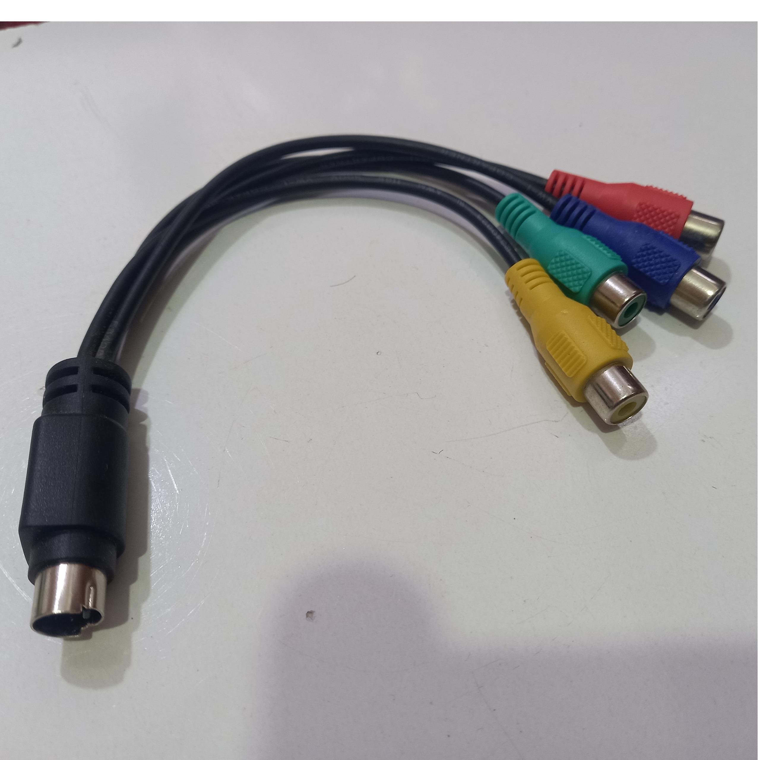 فیش تبدیل نایاب S-Video 7 pin به RCA (RHBY)