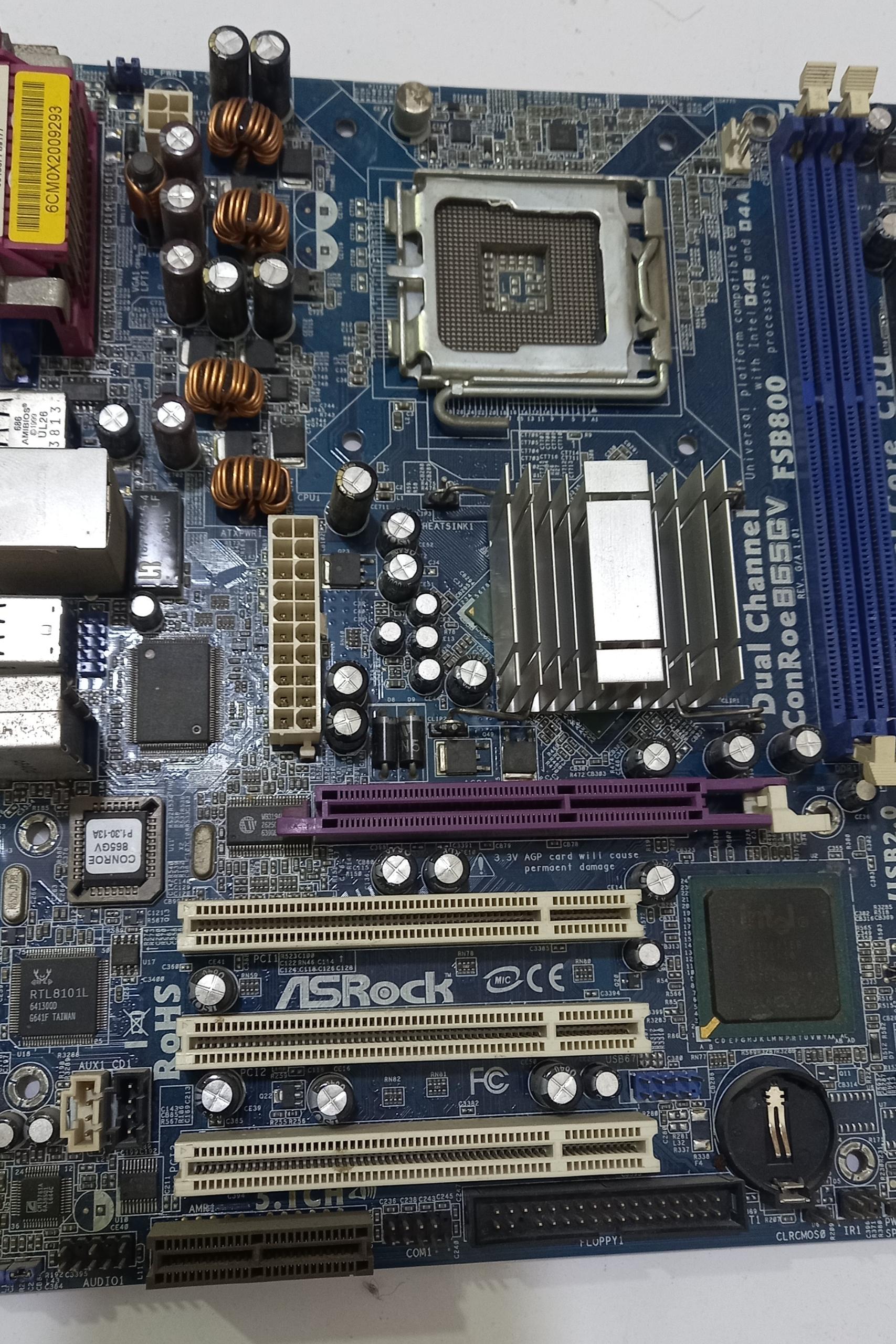 مادربرد Asrock 865GV Rev G/A 1.01 معیوب