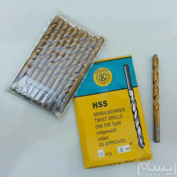 مته طلایی آهن HSS سایز 6 میلیمتر