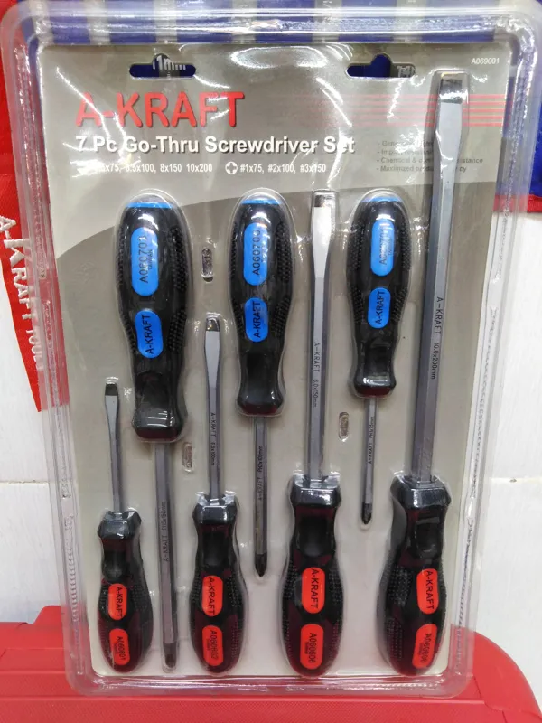 پیچ گوشتی ضربه ای ست 7عدد A-KRAFT