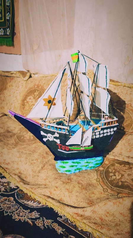 ماکت کشتی بادبانی بسیار زیبا