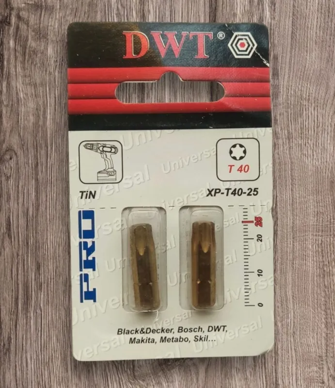 نوک پیچ گوشتی دوعددی ستاره ای سایز T40 مارک DWT