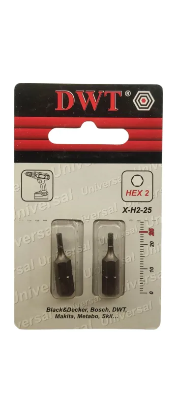 نوک پیچ گوشتی دو عددی مدل آلنی سایز 2مارک DWT