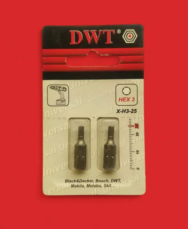 نوک پیچ گوشتی دو عددی مدل آلنی سایز 3 مارک DWT