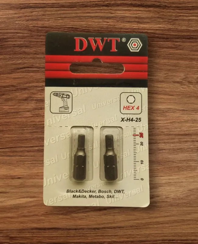 نوک پیچ گوشتی دو عددی مدل آلنی سایز 4 مارک DWT