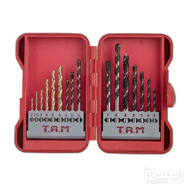 جعبه مته ترکیبی 16 عددی تام (آهن و چوب و الماسه)