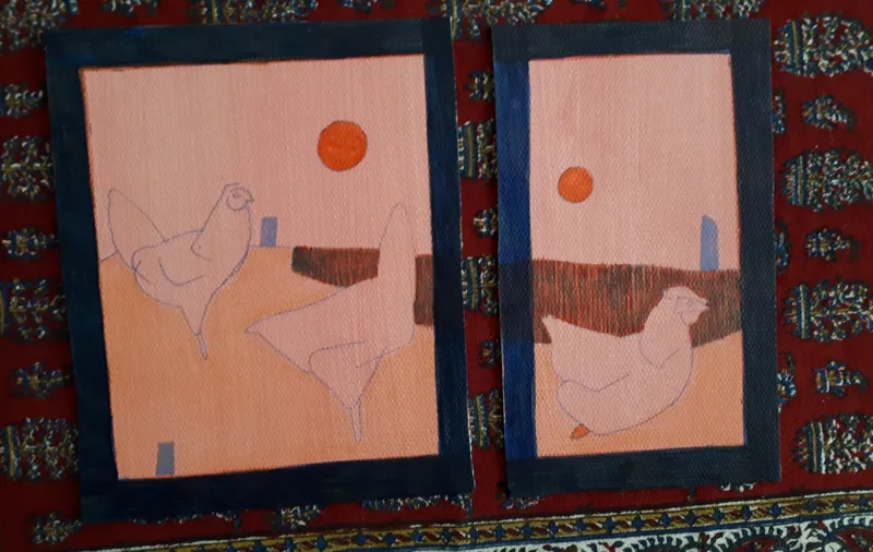 نقاشی رنگ روغن مدادرنگی خاص