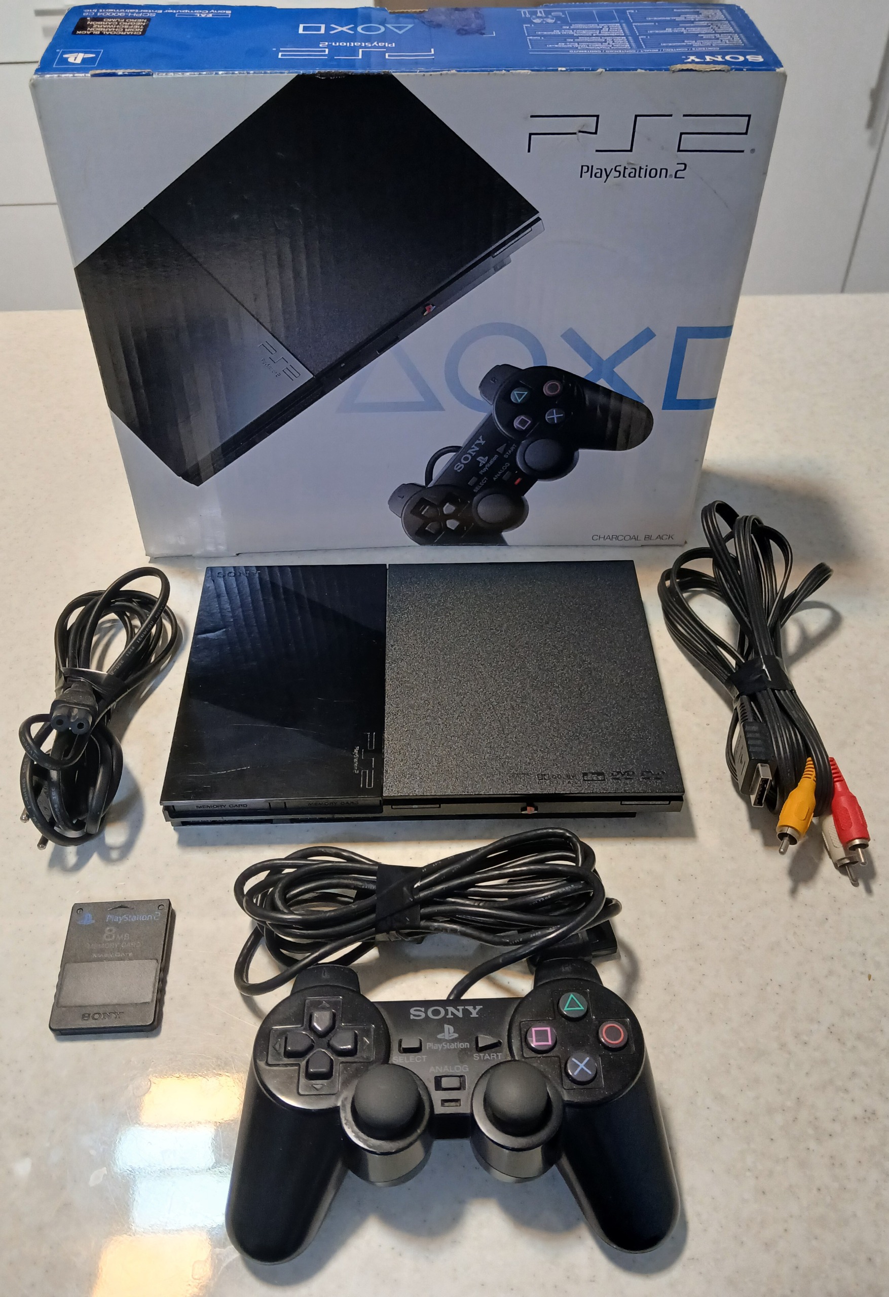 کنسول PlayStation 2 Slim با جعبه و لوازم کامل