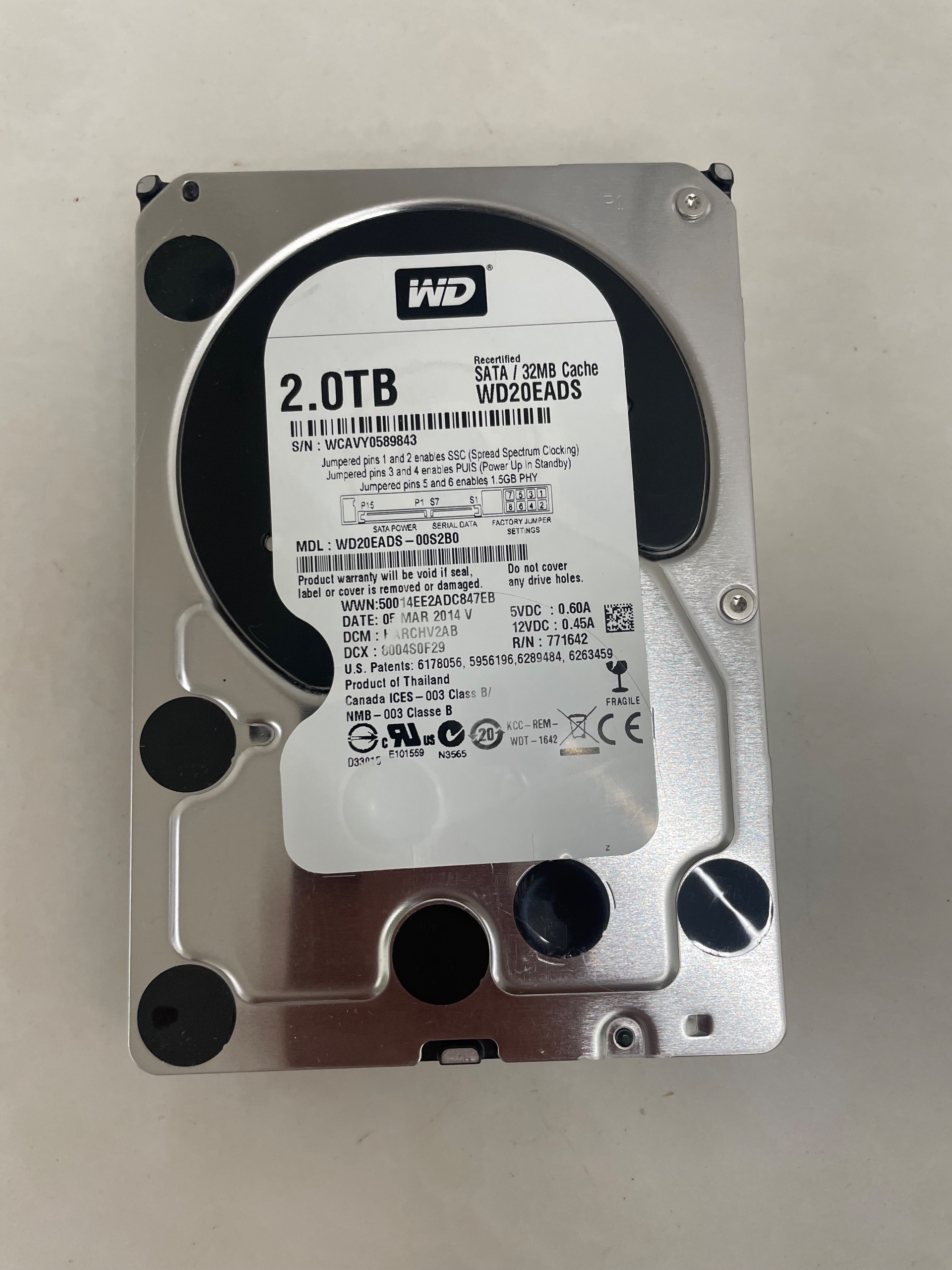 هارد وسترن بلک 2 ترابایت - WD BLACK 2TB سلامت 100