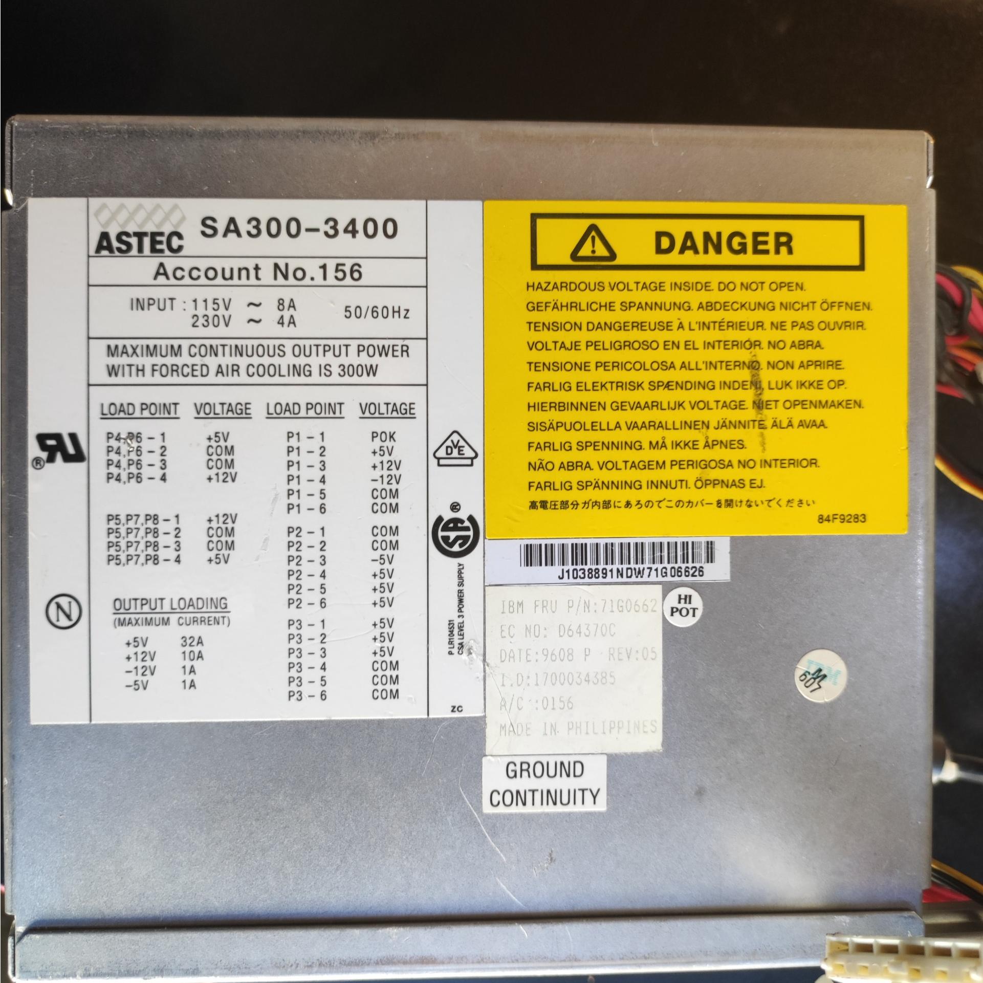 منبع تغذیه astec