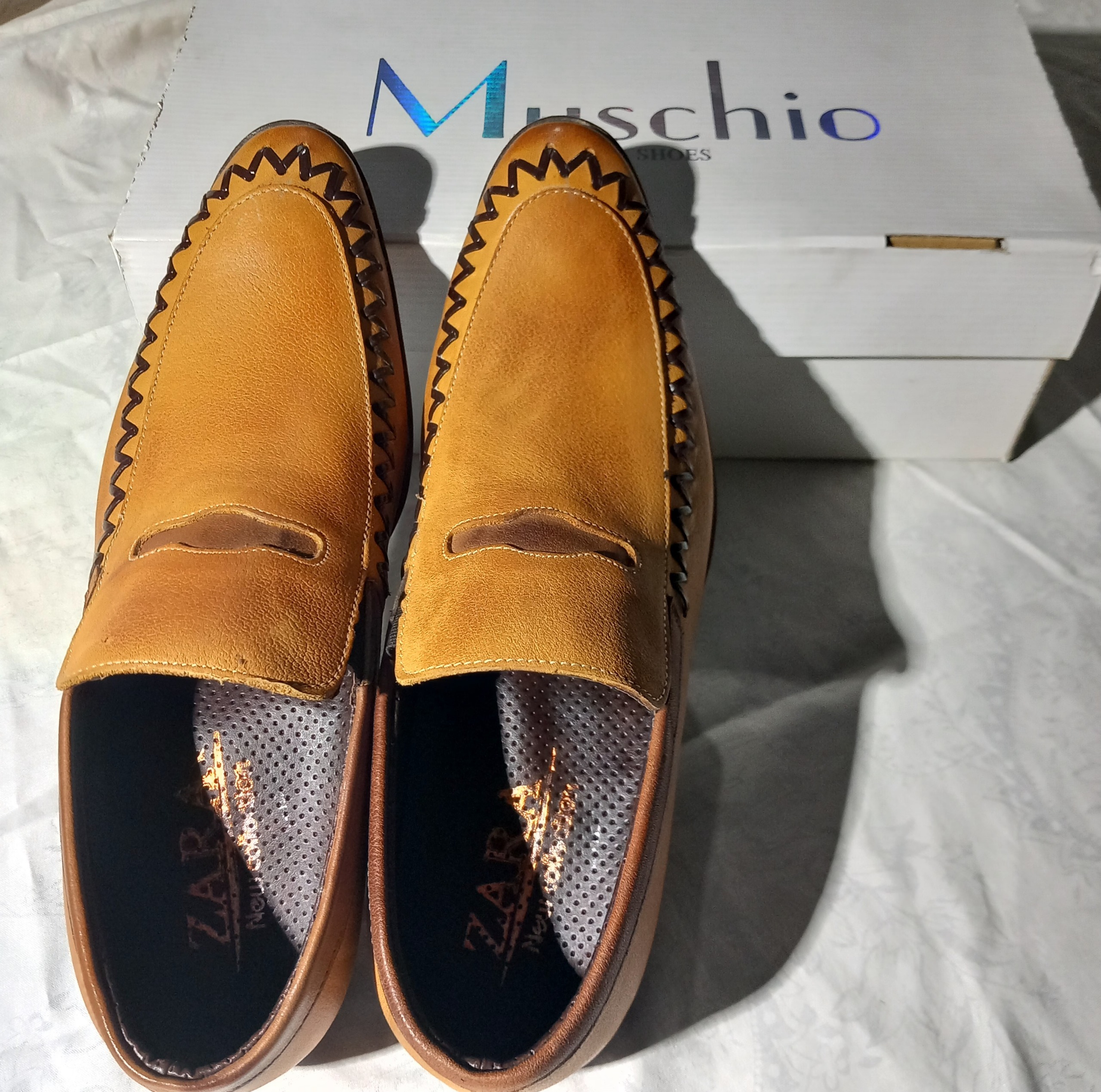 کفش چرم مردانه مدل زارا(سایز42)