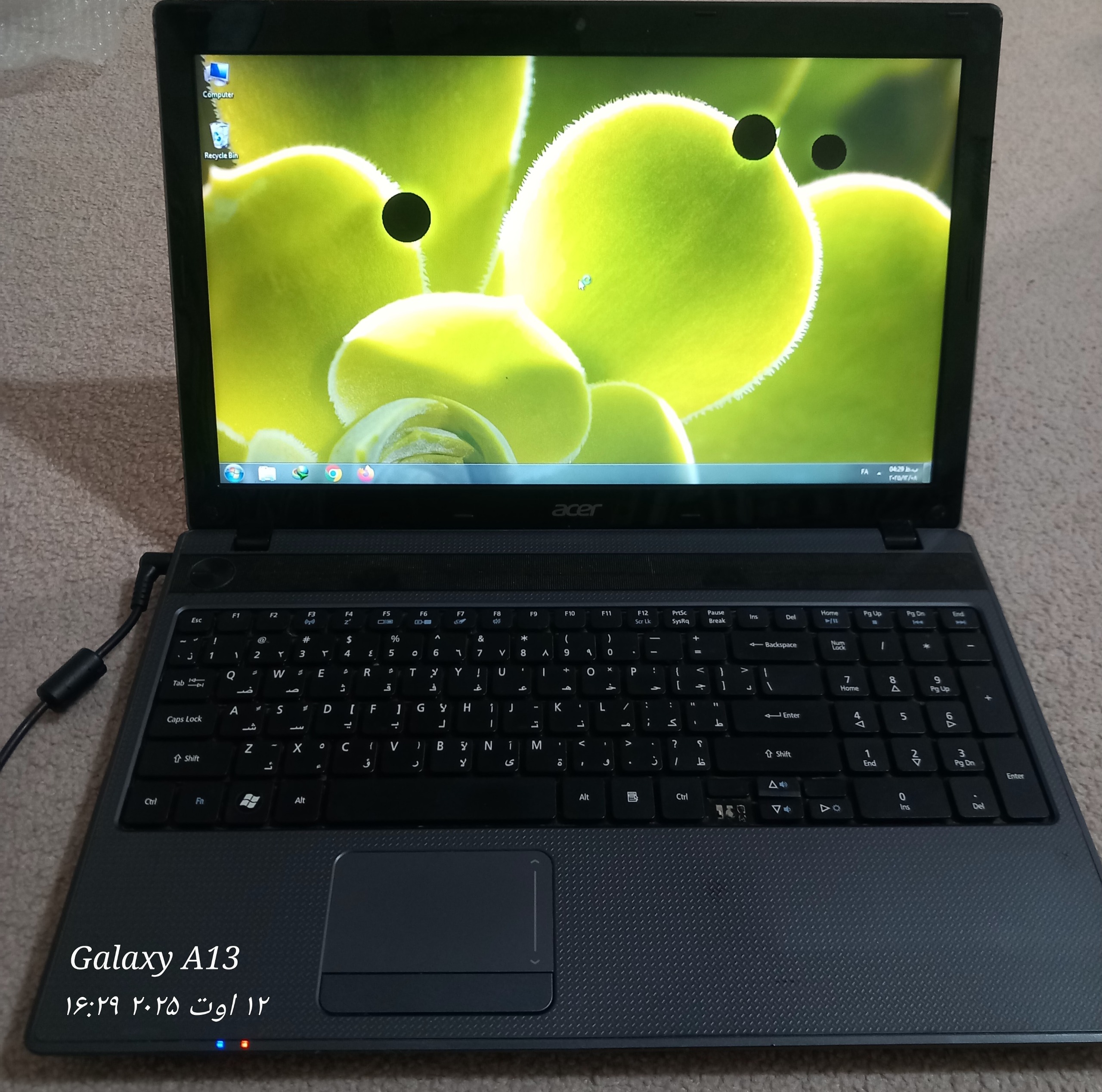لپ تاپ acer پردازنده P6200(توضیحات)