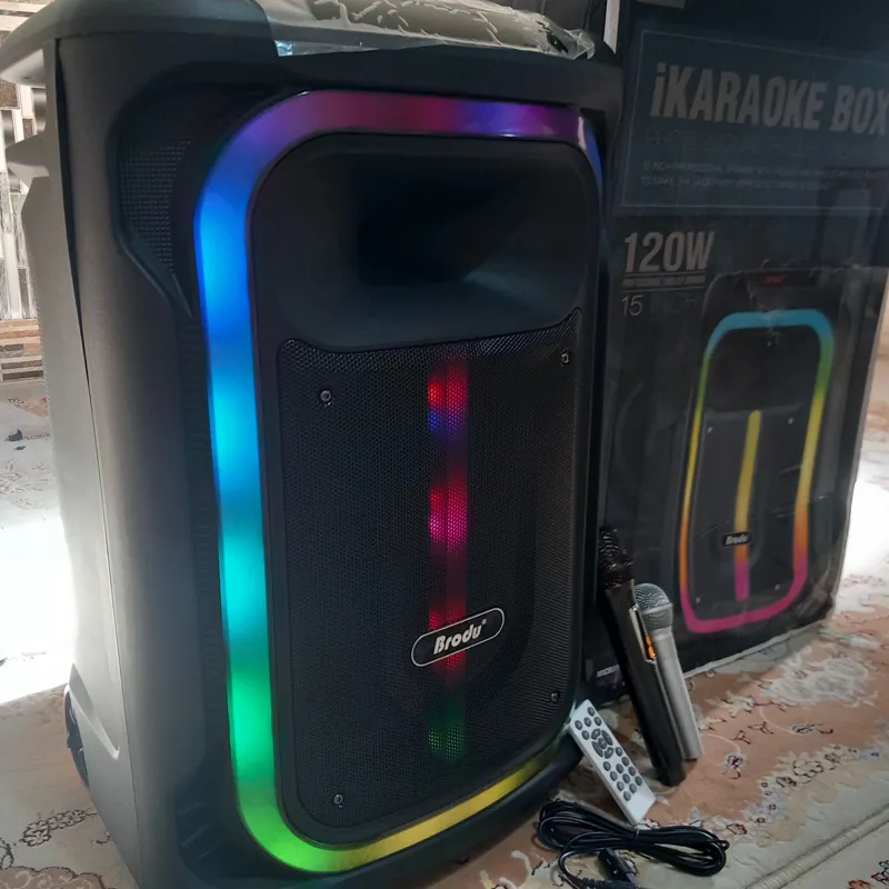 اسپیکربزرگ وقابل حمل چمدانی چرخدارBTS