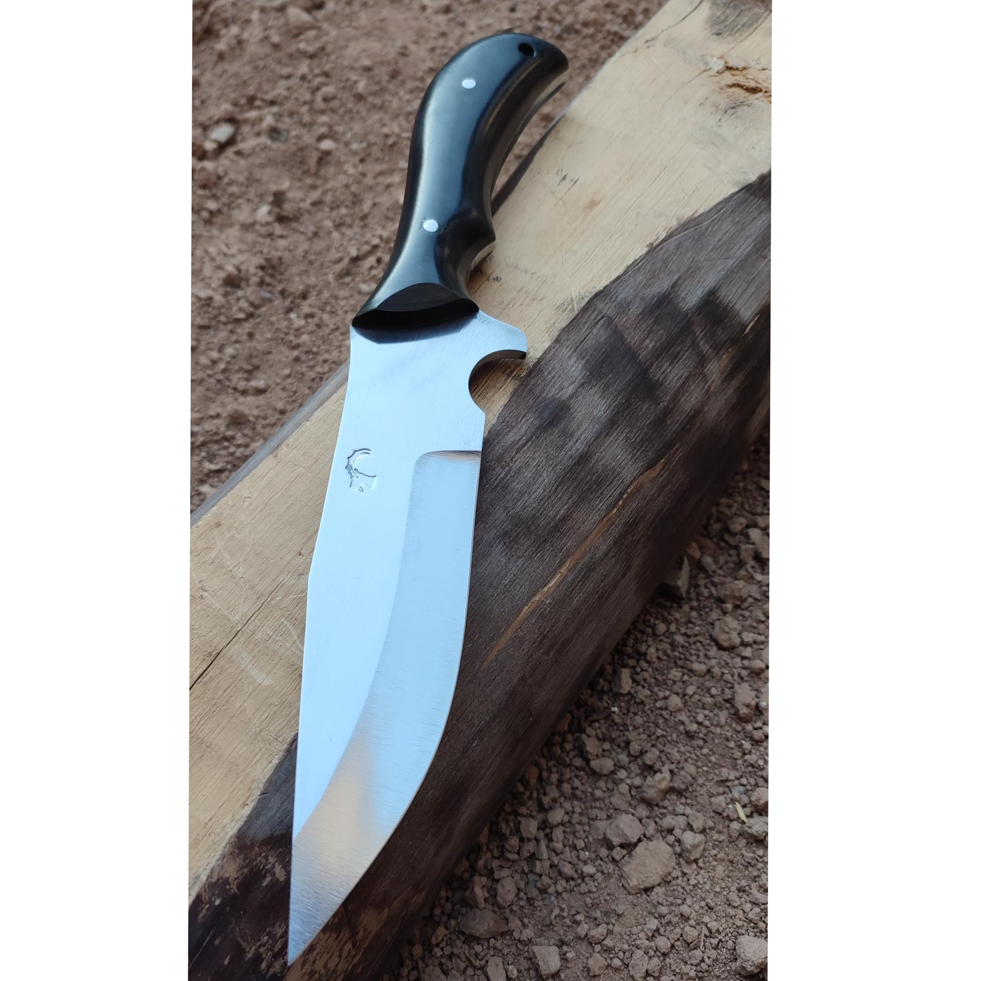 کارد شکاری تیغ اره آتشی دسته فیبر آلمانی