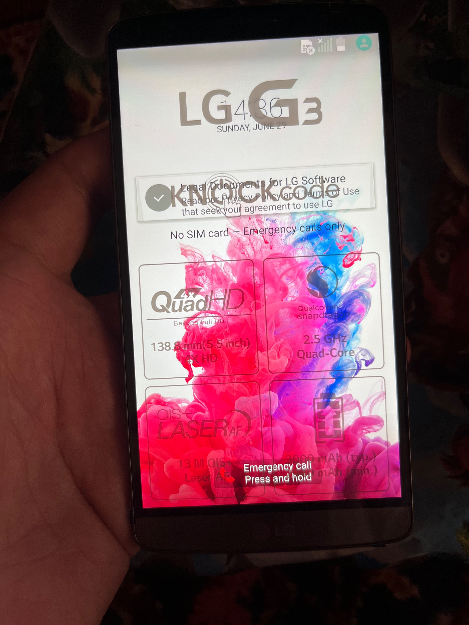 lg g3 آکبند